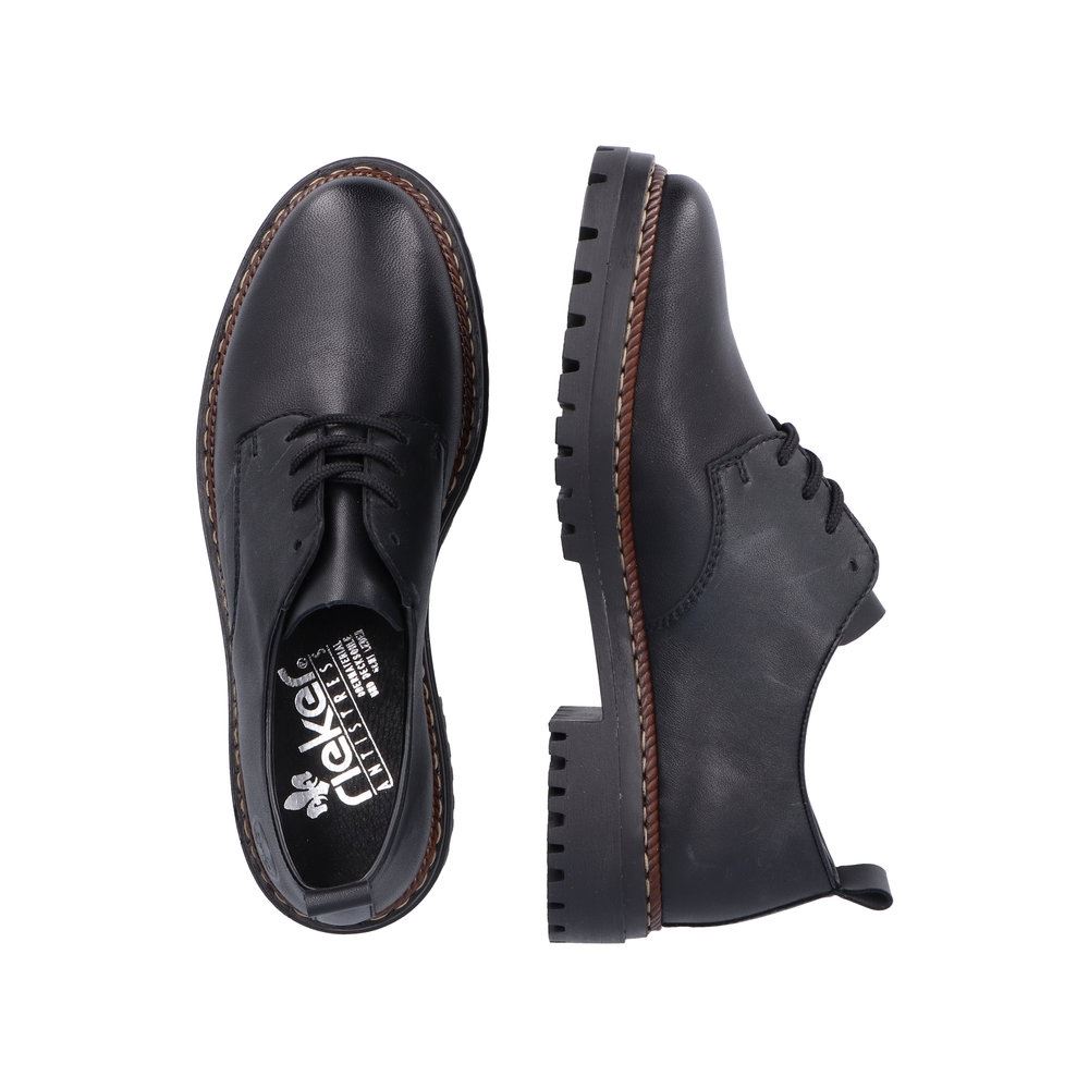Rieker Antistress Damen Schnürschuh Leder schwarz S23 52052-00 