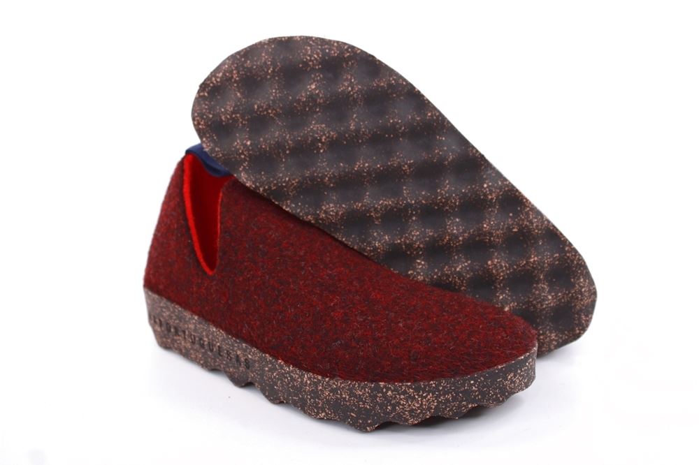 ASPORTUGUESAS City Round Toe Schuh Damen Wolle Kork- Sohle vegan rot S22 P018003033 40 | merlot | 