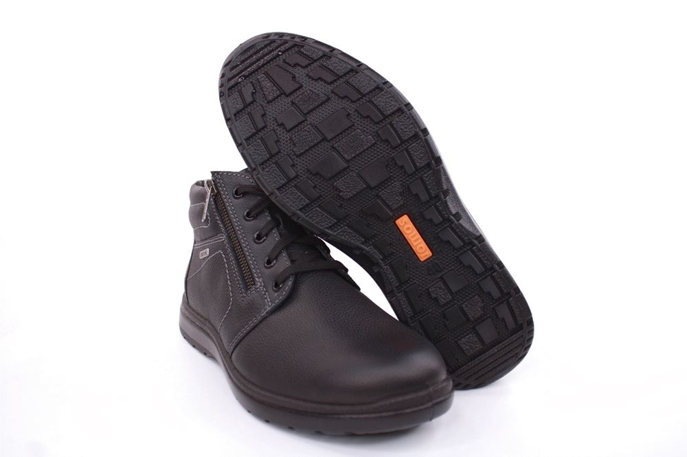 Jomos Herren Schnürschuh Knöchelhoh Leder TEX- Membran Comfortweite H schwarz S22 464902 48 | 000 schwarz | 