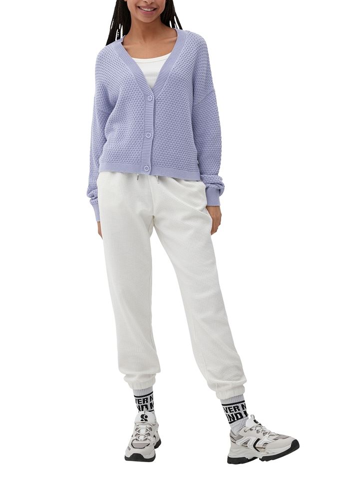 QS desinged by Strickcardigan V- Ausschnitt Knopfleiste rosa,lila, schwarz S22 2125126 XS | 2068 ORANGE | 