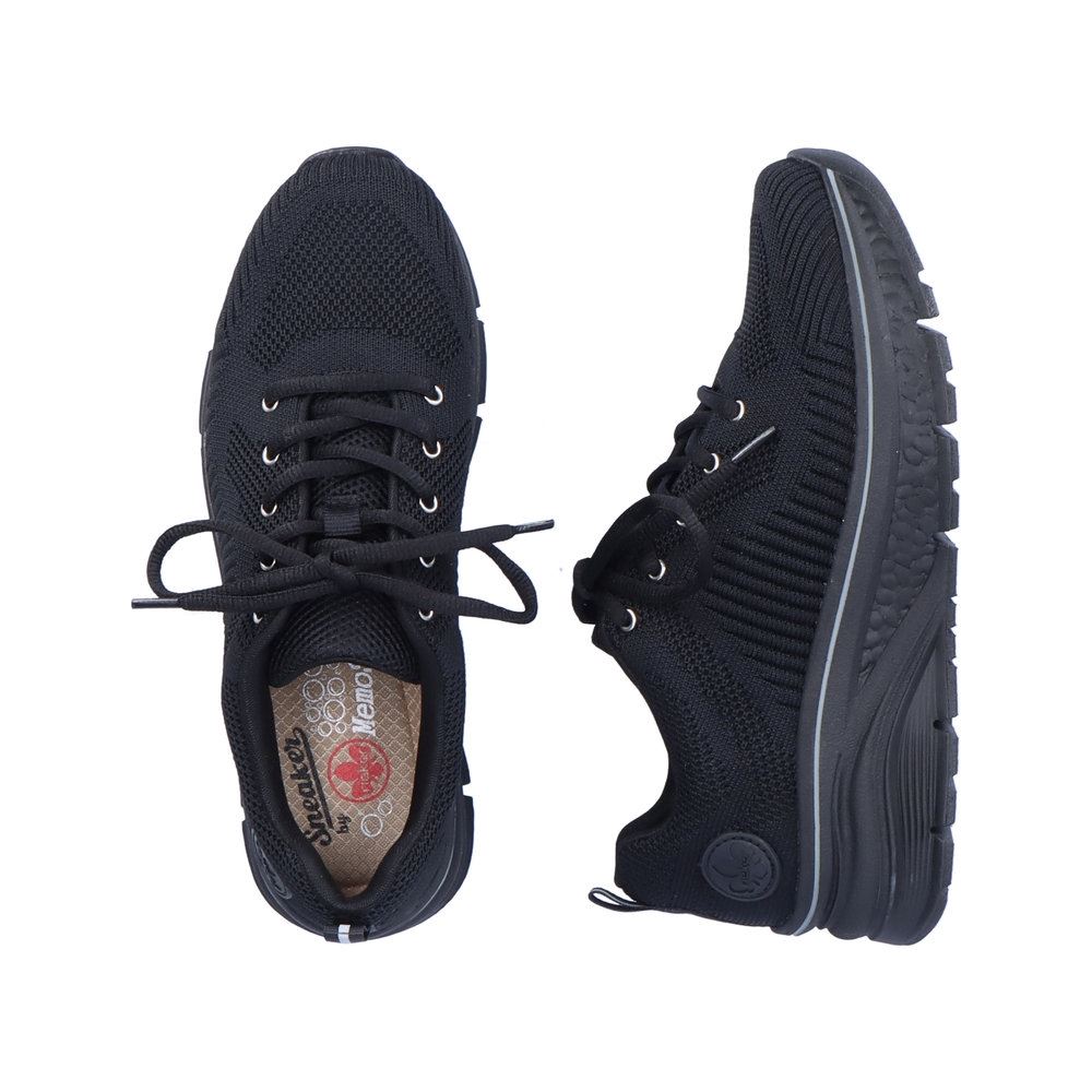 Rieker Antistress Damen Schnürschuh Sneaker Plateausohle Wechselfußbett schwarz S13 48022-00 