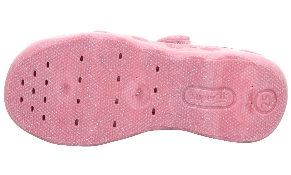 superfit BUBBLE Rosa Hausschuh mit Klettverschluss 1-006271-5500 