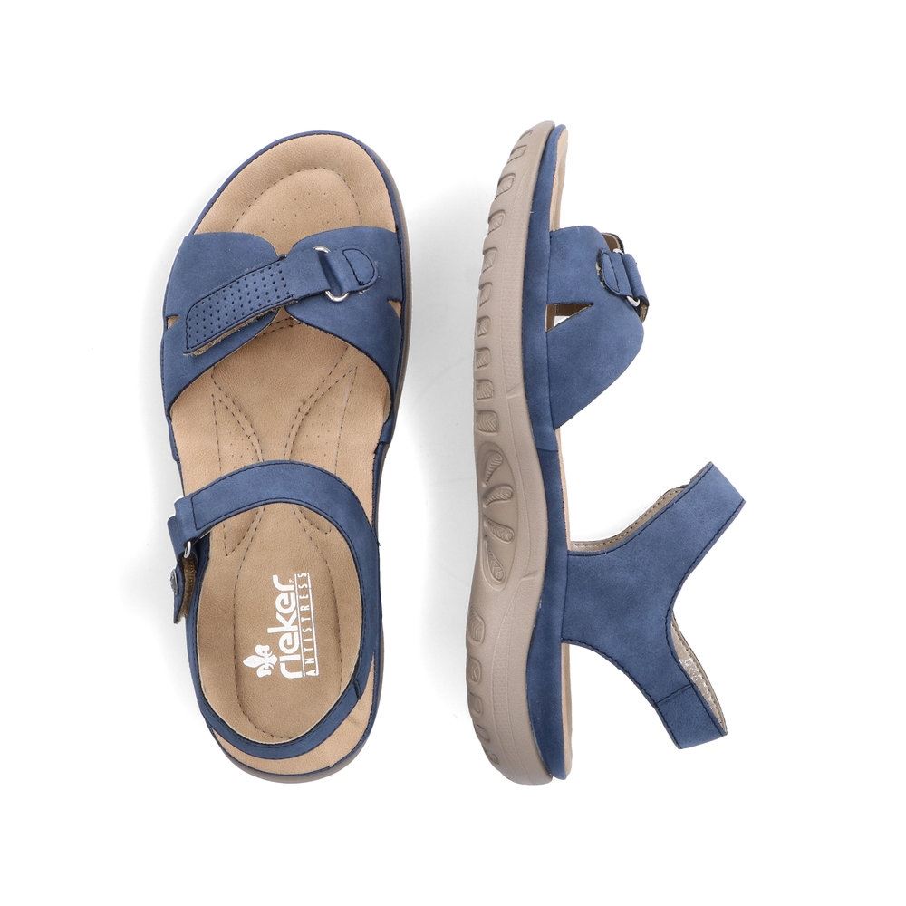 Rieker Antistress Damen Riemchensandale Klettverschluss blau S13 64853-14 