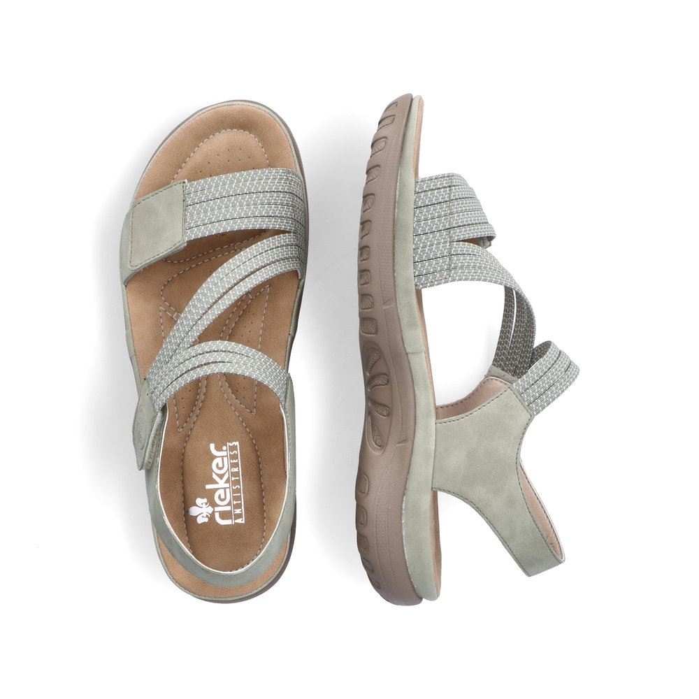 Rieker Damen Riemchensandalen mintgrün S13  64870-52 