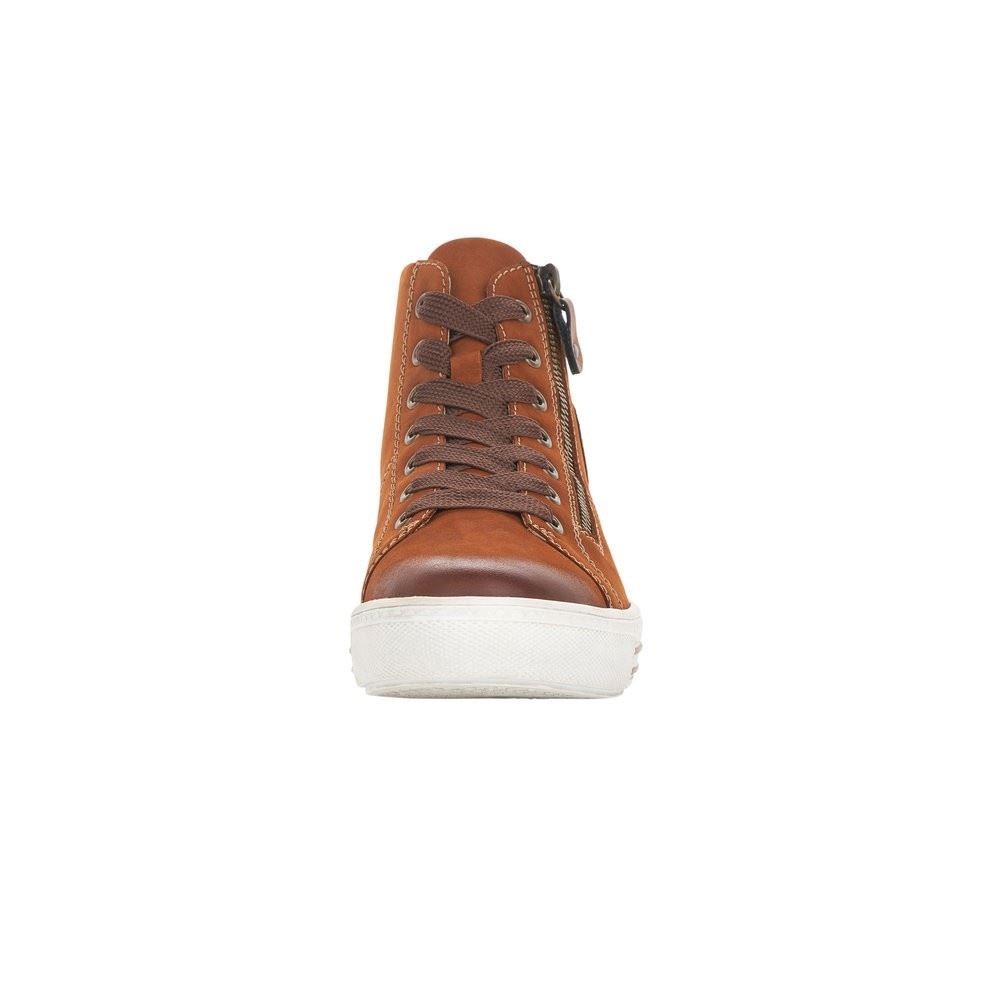 Remonte Sneaker High Top Nubukleder Reißverschluss braun S21 D0972-22 