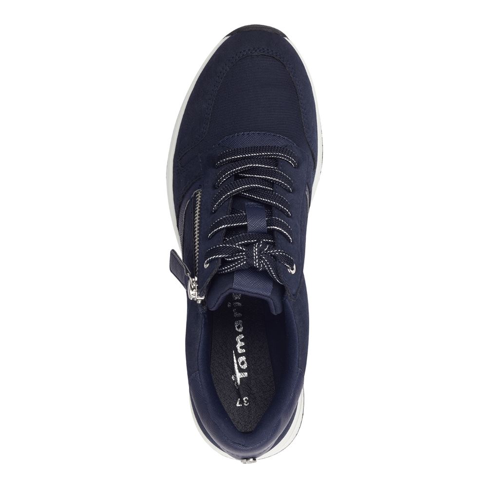 Tamaris Sneaker Keilabsatz Wechselfußbettbeige, blau S13 1-1-23702-20 40 | 890 NAVY COMB | 