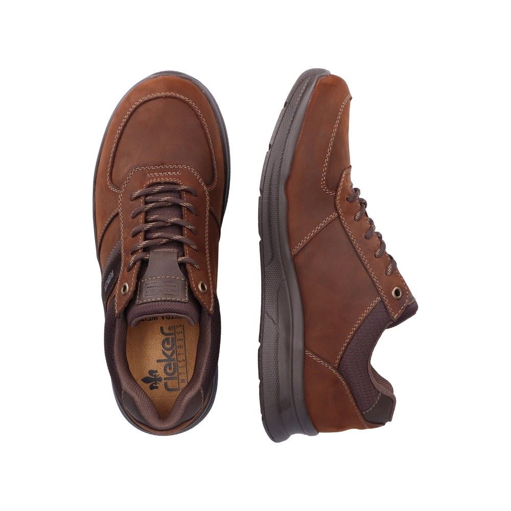 Rieker Antistress Herren Schnürhalbschuh Sneaker Veloursleder braun S22 14811-22 43 | noce/moro/kaffe | H