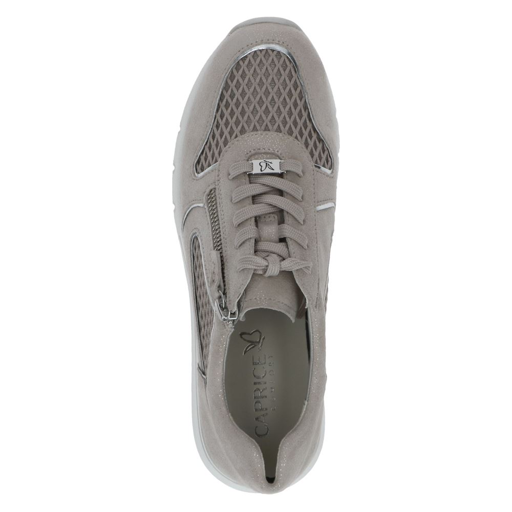 Caprice walking on Air Damen Sneaker Wechselfußbett Airmotion grau grün S13 9-9-23706-20 
