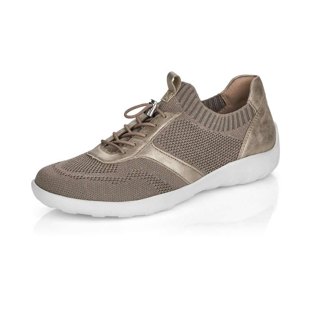 Remonte Sneaker Slipper beige softfoam R3511-64 37 | fango-spark/per | G