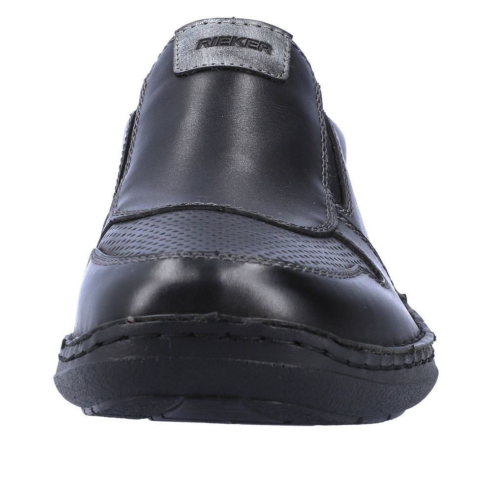 Rieker Herren Slipper  Leder schwarz  S13  03069-00 