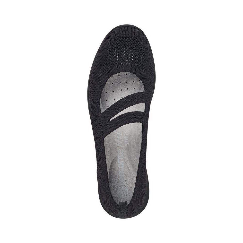 Remonte Damen Ballerinas schwarz R7102-01 