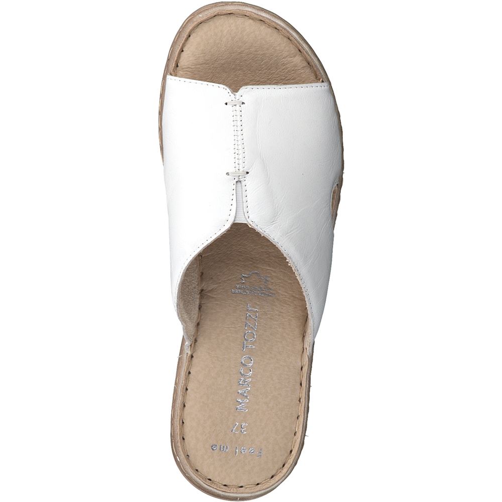 Marco Tozzi Pantolette Leder weiß, platinum S13 2-2-27901-20 