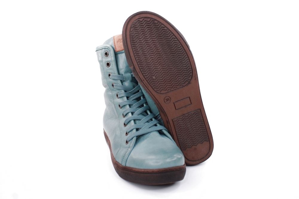 Andrea Conti Damen Schnürboots Schnürstiefelette Leder Warmfutter blau S22 0342856797 