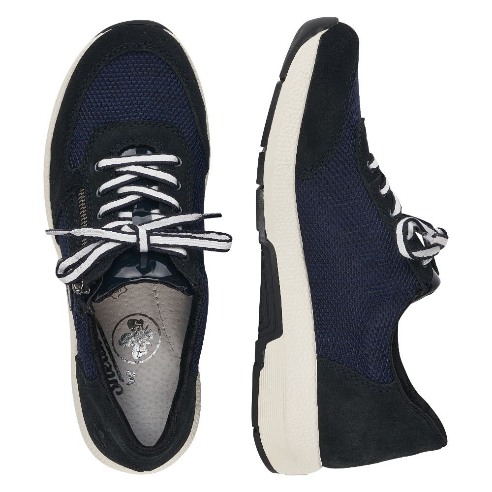 Rieker Antistress Schnürschuh Sneaker blau S12 N8451-14 38 | pazifik/marine/ | F