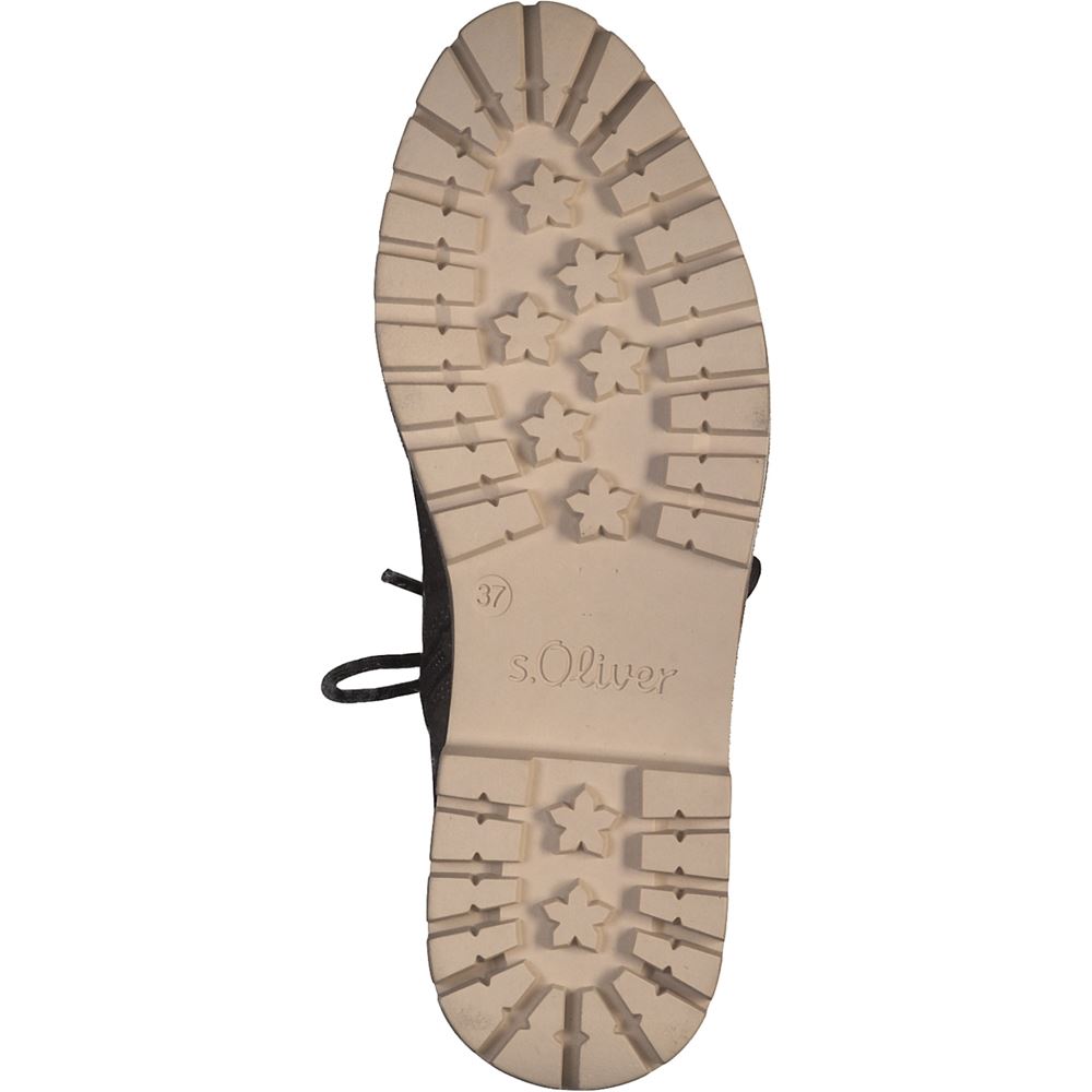 s.Oliver Damen Schnürboots Warmfutterr SOFT- FOAM Innensohle grau beige S22 5-5-26238-29 39 | 341 TAUPE | 
