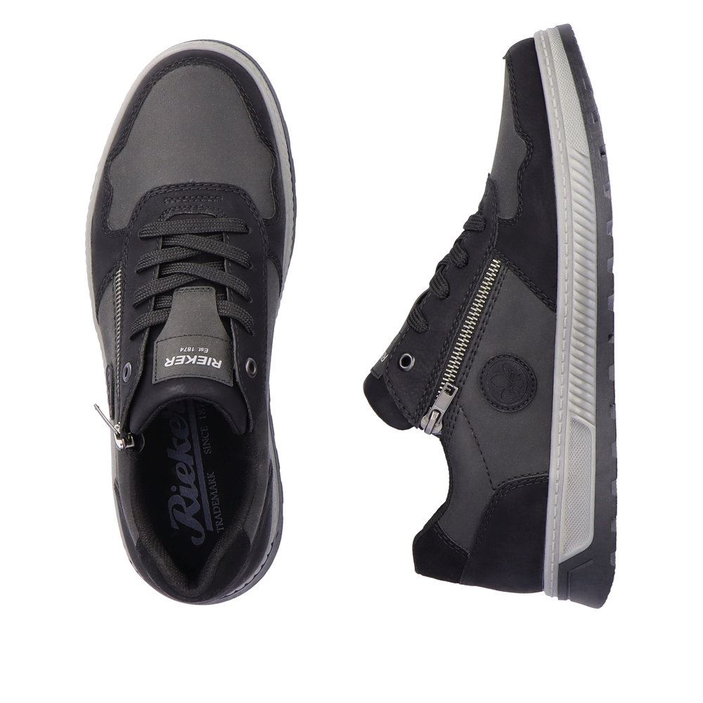 Rieker Antistress Herren Sneaker Schnürschuh Extraweite schwarz S23 37029-00 