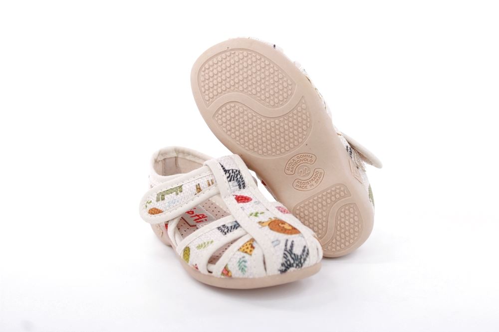 s`knöpfli Kinder Hausschuh Tier- Motiv Klettverschluss beige S13 Z28528 