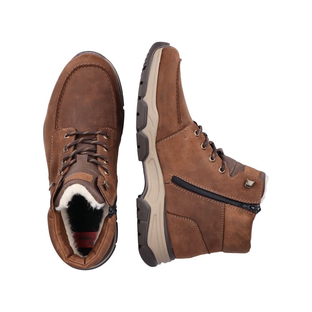 Rieker Antistress Herren Schnürboot Schnürschuh Leder TEX- Membran  braun S21 31240-22 40 | noce/peanut | H
