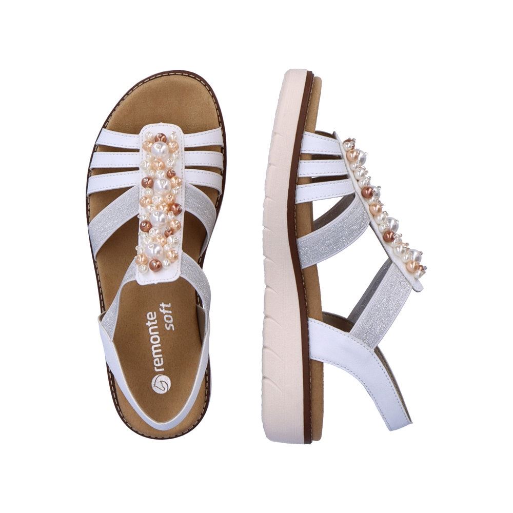 Remonte Damen Riemchensandalen edelweiß S13  D2047-80 39 | weiss/weiss-sil | F
