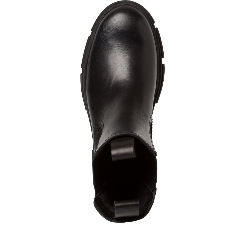 Tamaris Chelsea Boots Leder TOUCHit- Fußbett beige, schwarz S23 1-25901-41 