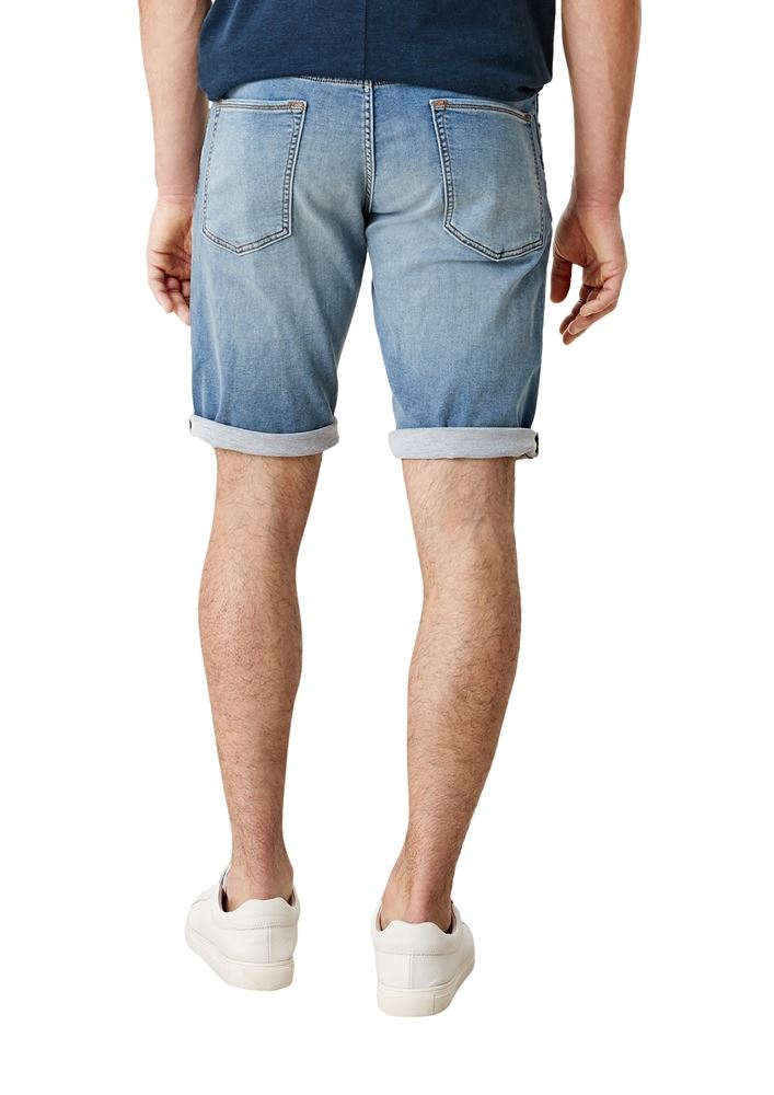 s.Oliver Herren Regular: Bermudajeans mit Waschung blau S13  2113492 