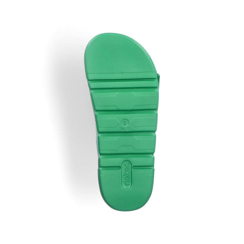 Rieker Damen Pantolette Plateauabsatz grün S13  P2180-53 
