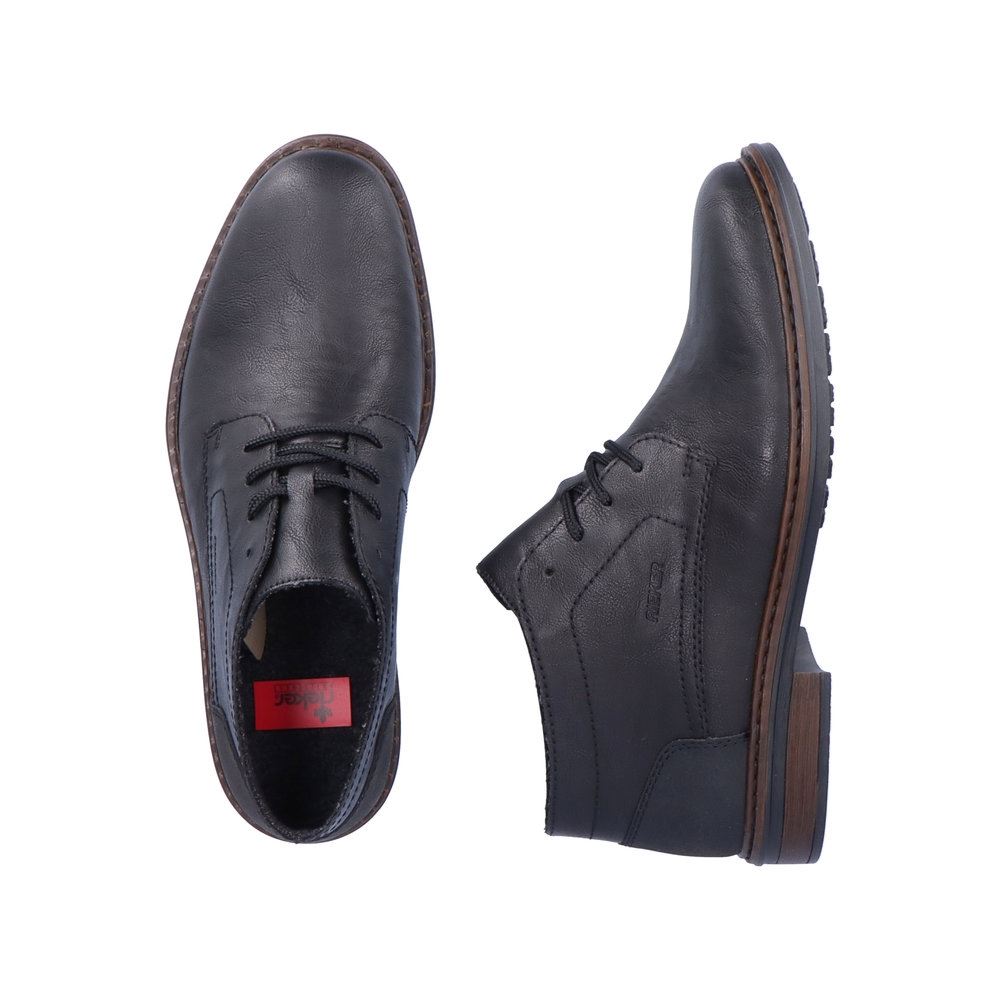 Rieker Antistress Herren Schnürstiefel Extraweite schwarz S23 17604-00 43 | schwarz/schwarz | H
