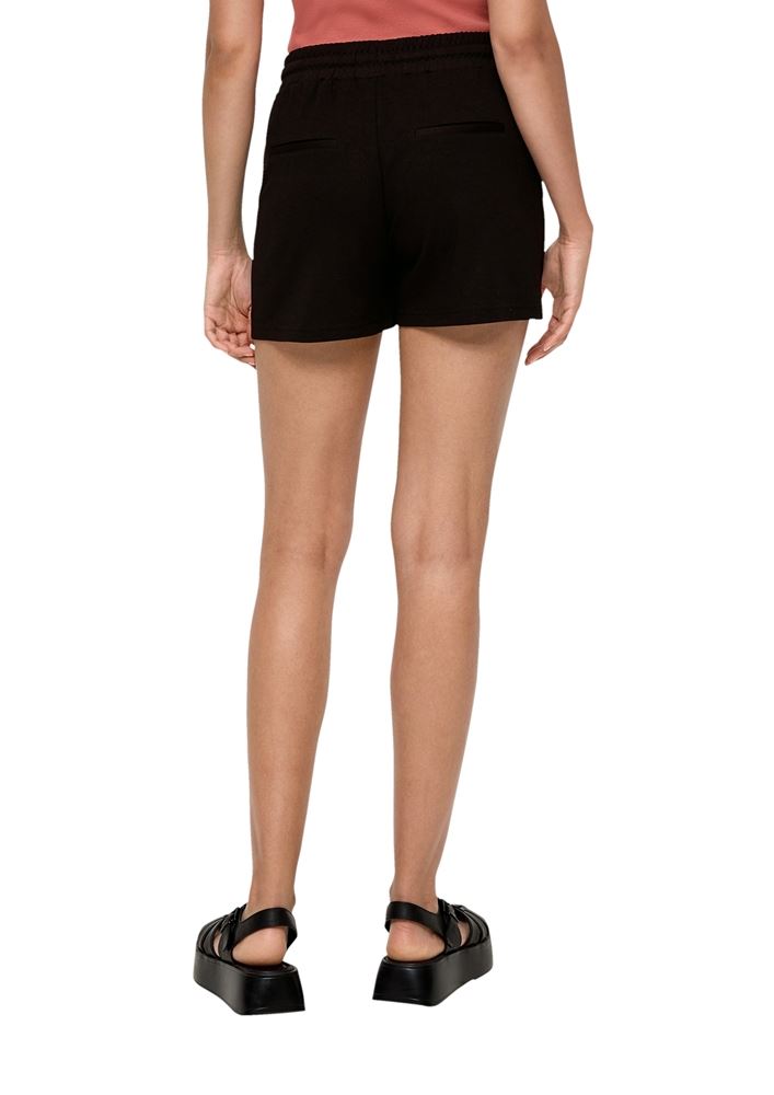 QS designed by Regular: Shorts aus Viskosemix orange, schwarz S13  2131211 