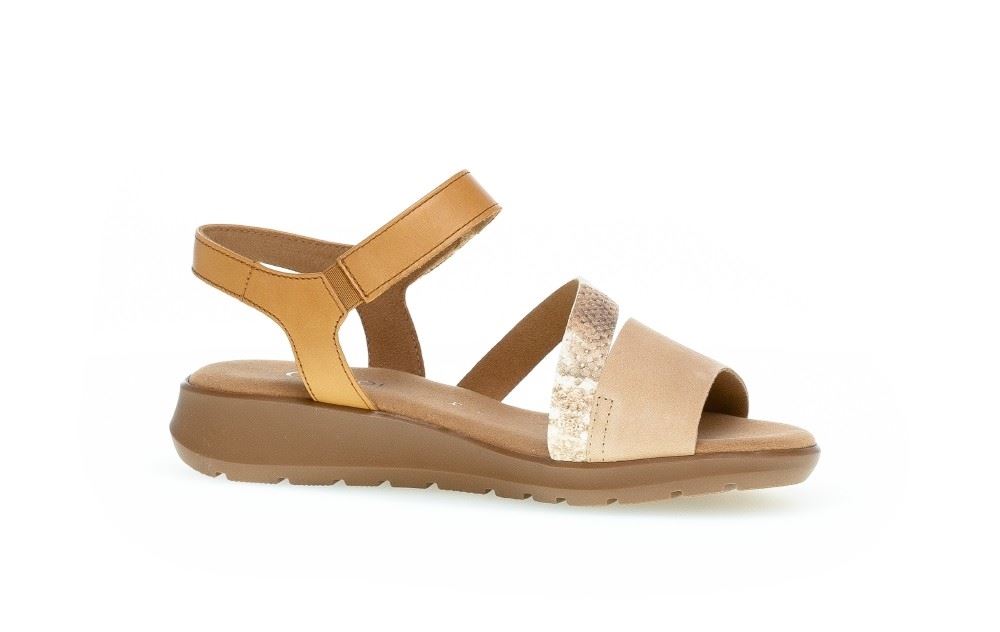 Gabor Sandale Riemchensandale Leder beige 62.491.52 6 | caramel/beige/c | H