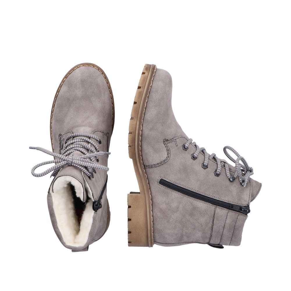 Rieker Antistress Damen Schnürboot Schnürstiefelette TEX- Membran Warmfutter grau S22 Y9125-40 