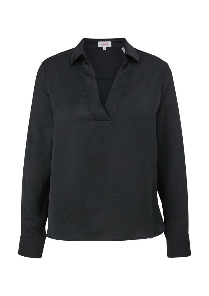 s.Oliver Bluse aus recyceltem Polyester S22  2124797 34 | 5659 BLUE | 