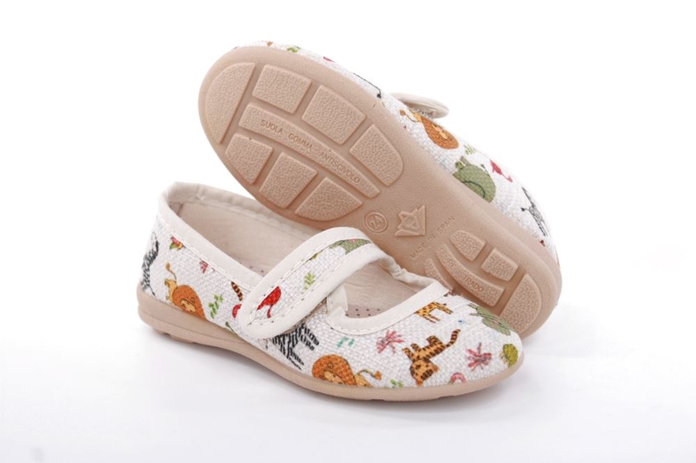 s`knöpfli Kinderausschuh Tier- Motiv Klettverschluss beige S13 I28721 