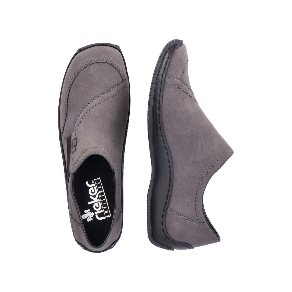 Rieker Antistress Damen Slipper Schlupfschuh grau S22 L1791-45 