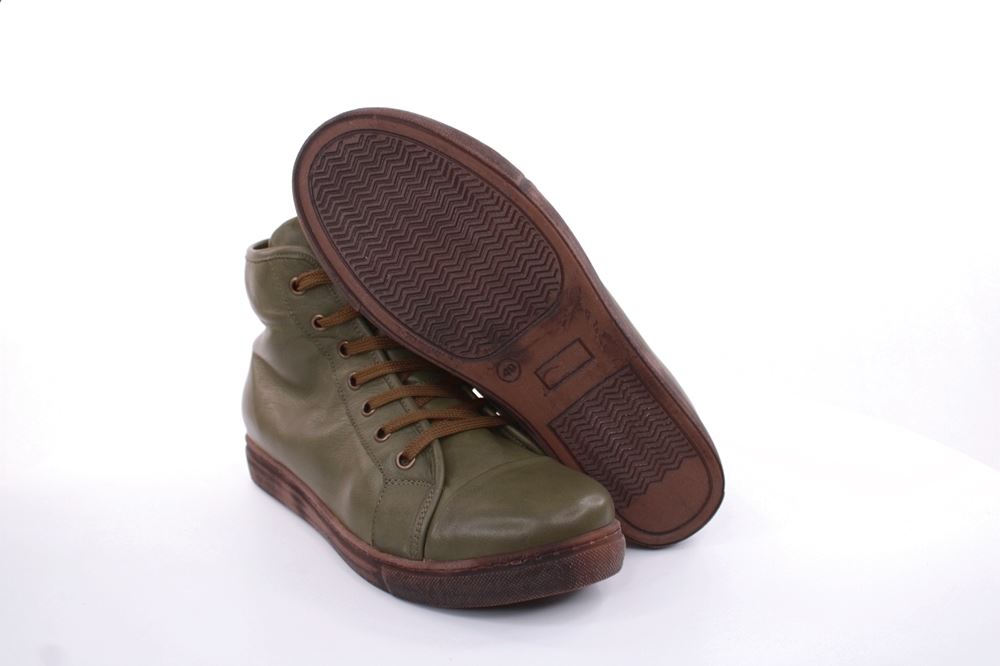 Andrea Conti Damen Schnürschuh Schnürstiefelette Leder Bequem grün S22 0348841474 