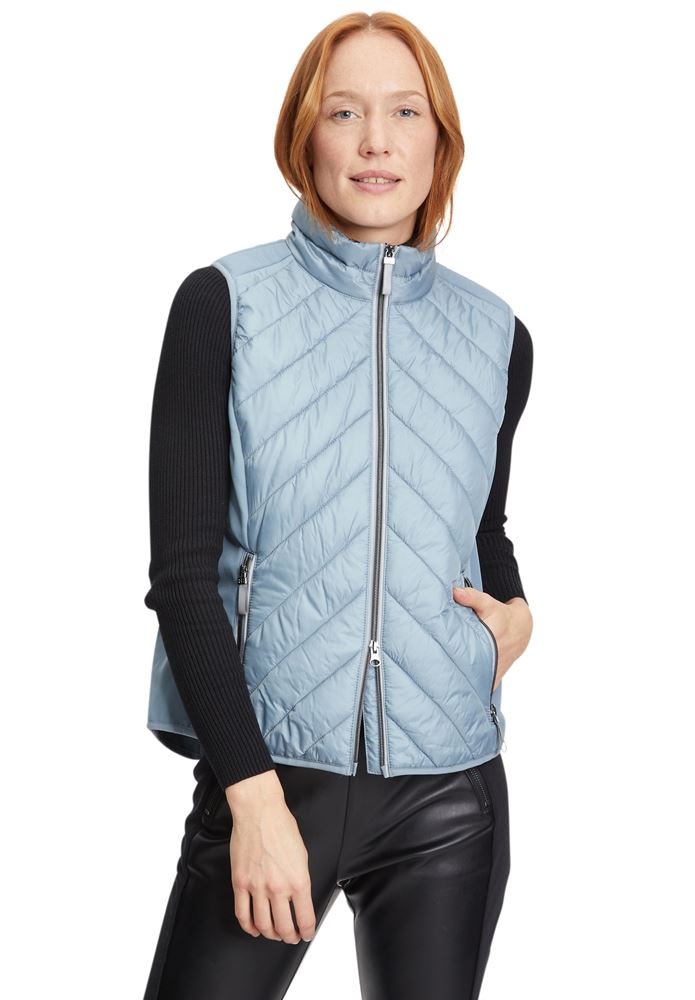 Betty Barclay Steppweste zweiwege Reißverschluss Polyesterfüllung beige, blau, schwarz S22 73412908 