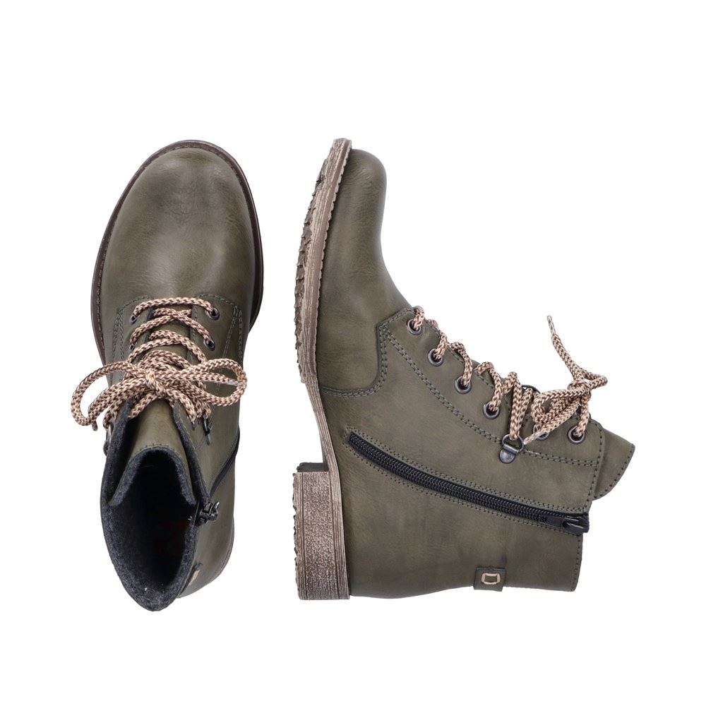 Rieker Antistress Damen Schnürboot Schnürstiefelette grün S22 70848-54 