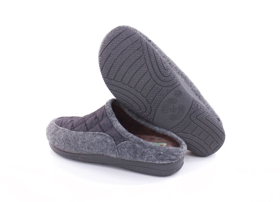 s`knöpfli Damen Hausschuh Pantolette Materialmix grau S22 X10639 38 | gris | 