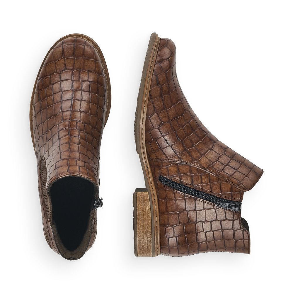 Rieker Antistress Chelsea Boots  Reptilien-Optik braun S21 Z4994-25 39 | palisander/brow | F