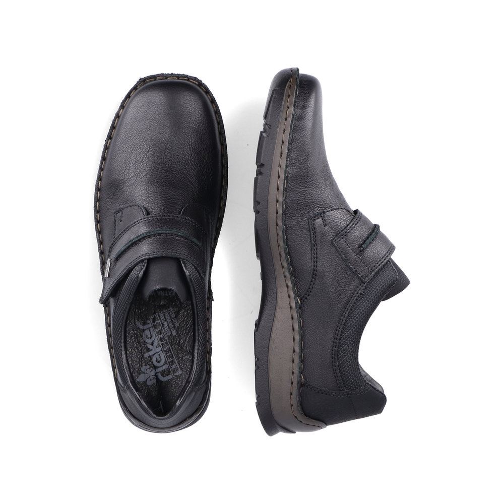 Rieker Antistress Herren Klettschuh schwarz 05358-01 40 | schwarz/schwarz | H