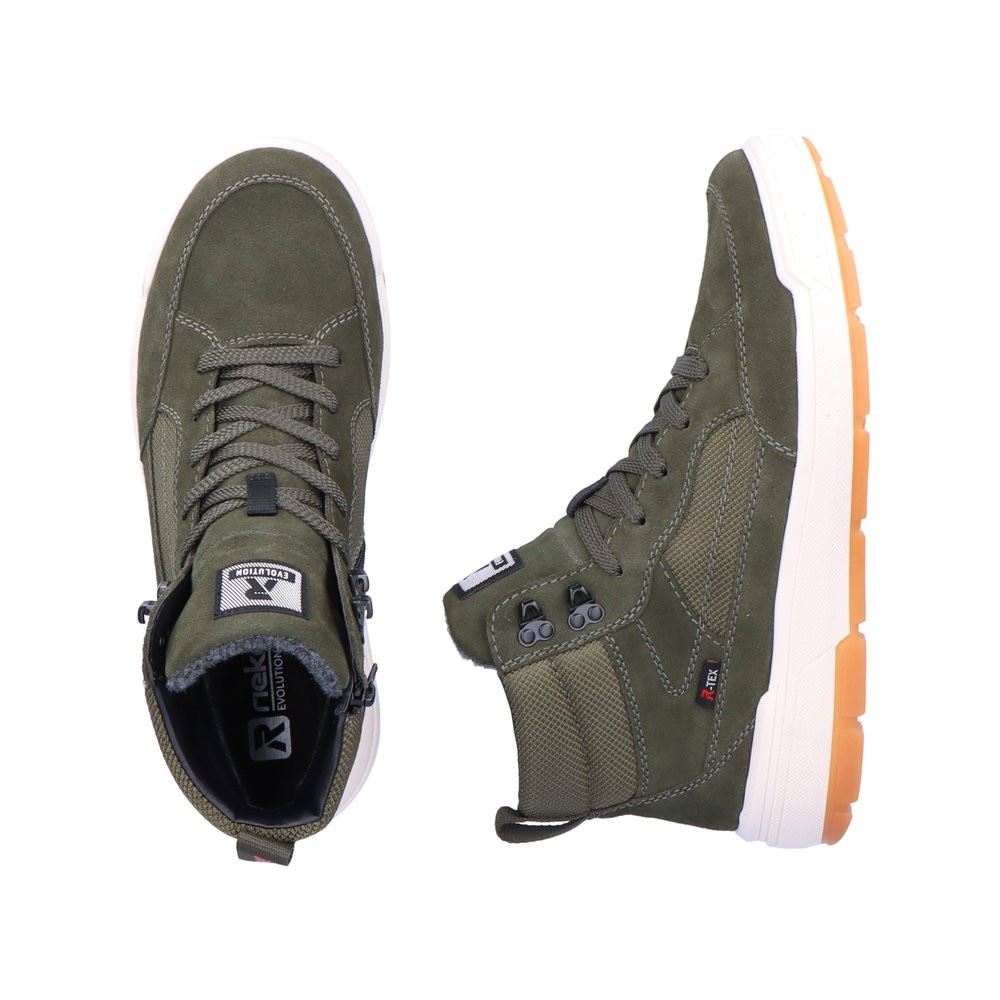 Rieker EVOLUTION Herren Sneaker High Schnürschuh TEX- Membran grün S22 U0069-54 