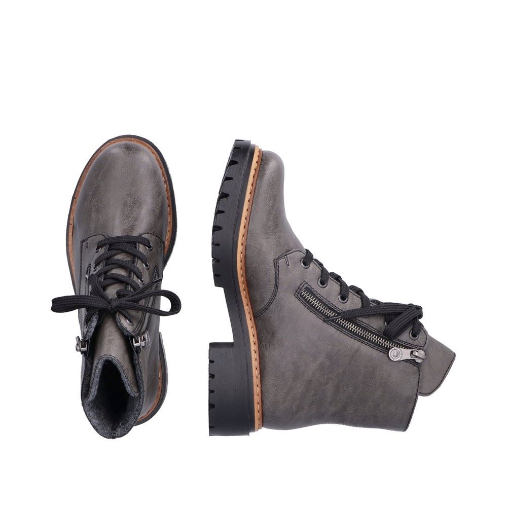 Rieker Antistress Damen Schnürboots Stiefelette grau S22 72611-45 38 | smoke | F