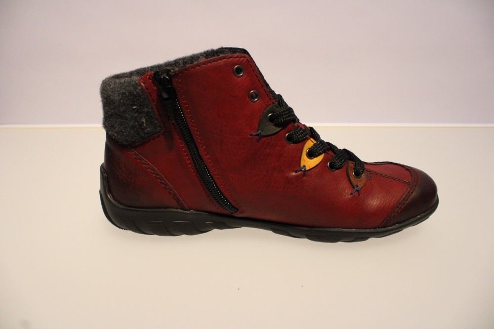 Rieker Schnürschuh  Wechselfußbett Reißverschluss L6513 