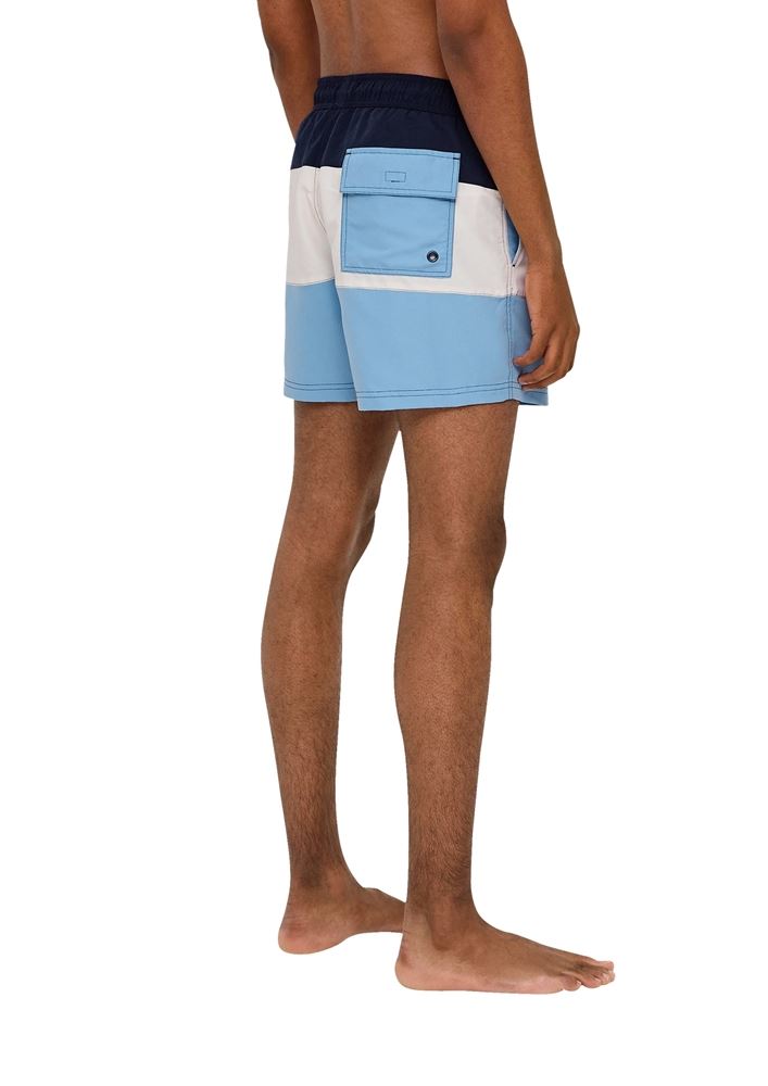 QS designed by Badehose mit Streifen rot, blau S13  2132437 