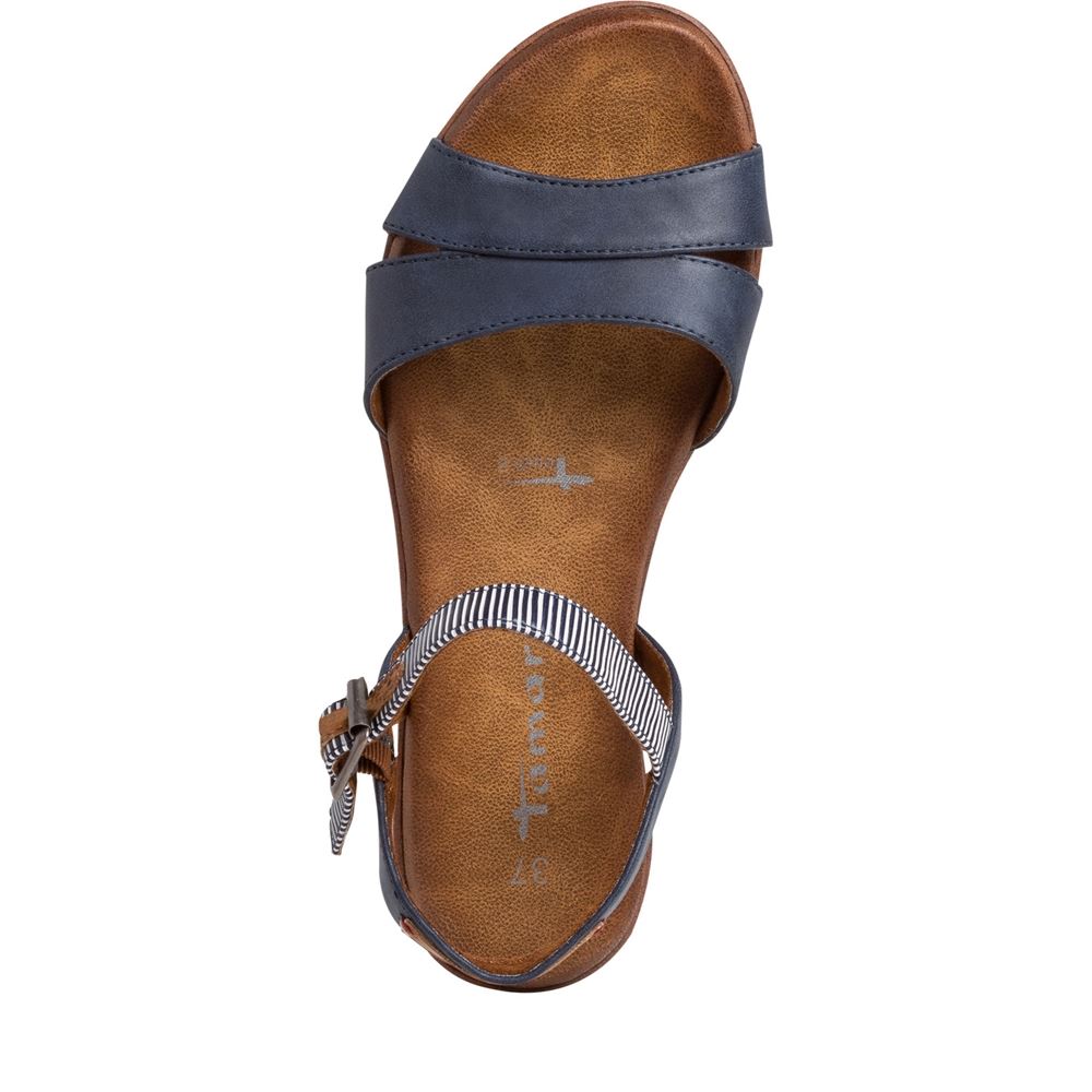 Tamaris Sandale Riemchen gelb blau 1-1-28110-26 