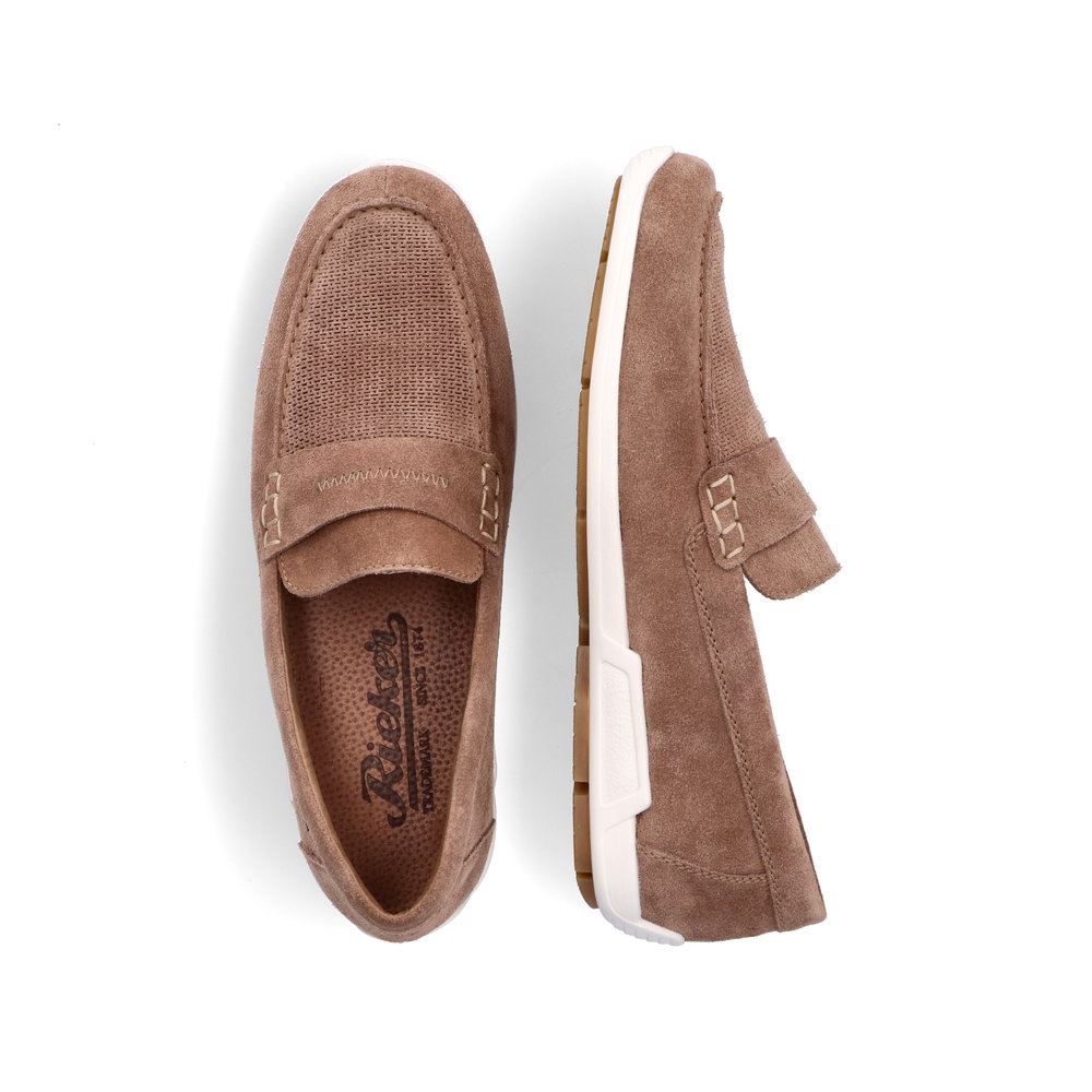 Rieker Antistress Slipper Rauleder beige S13 09050-64 