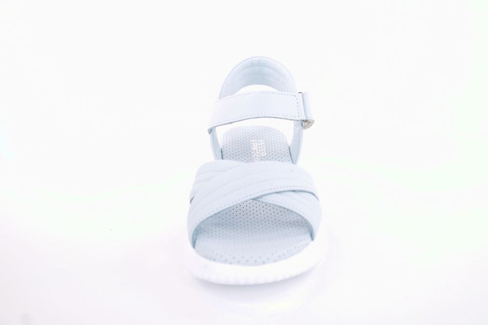 PETER ERIKSON Damen Sandale Comfort- Fußbett Leder blau, grün, weiß S13  231511 