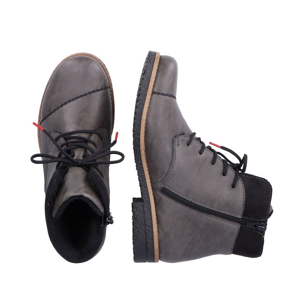 Rieker Antistress Damen Schnürboot grau S22  73533-45 42 | smoke/schwarz | F