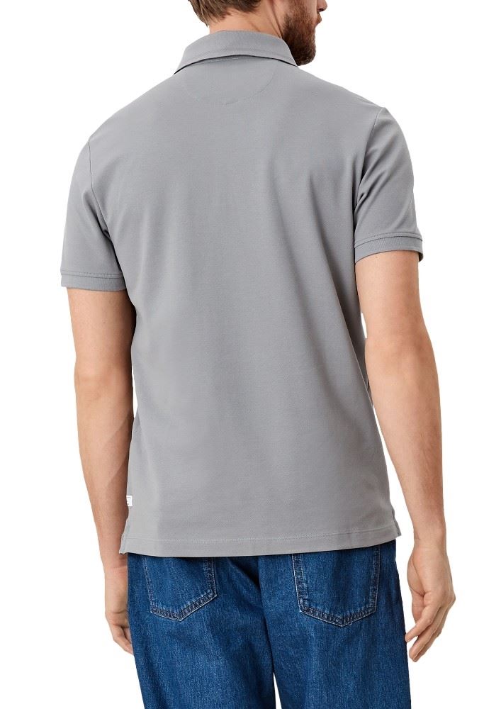 s.Oliver Poloshirt Piquestruktur schwarz und grau 2111294 