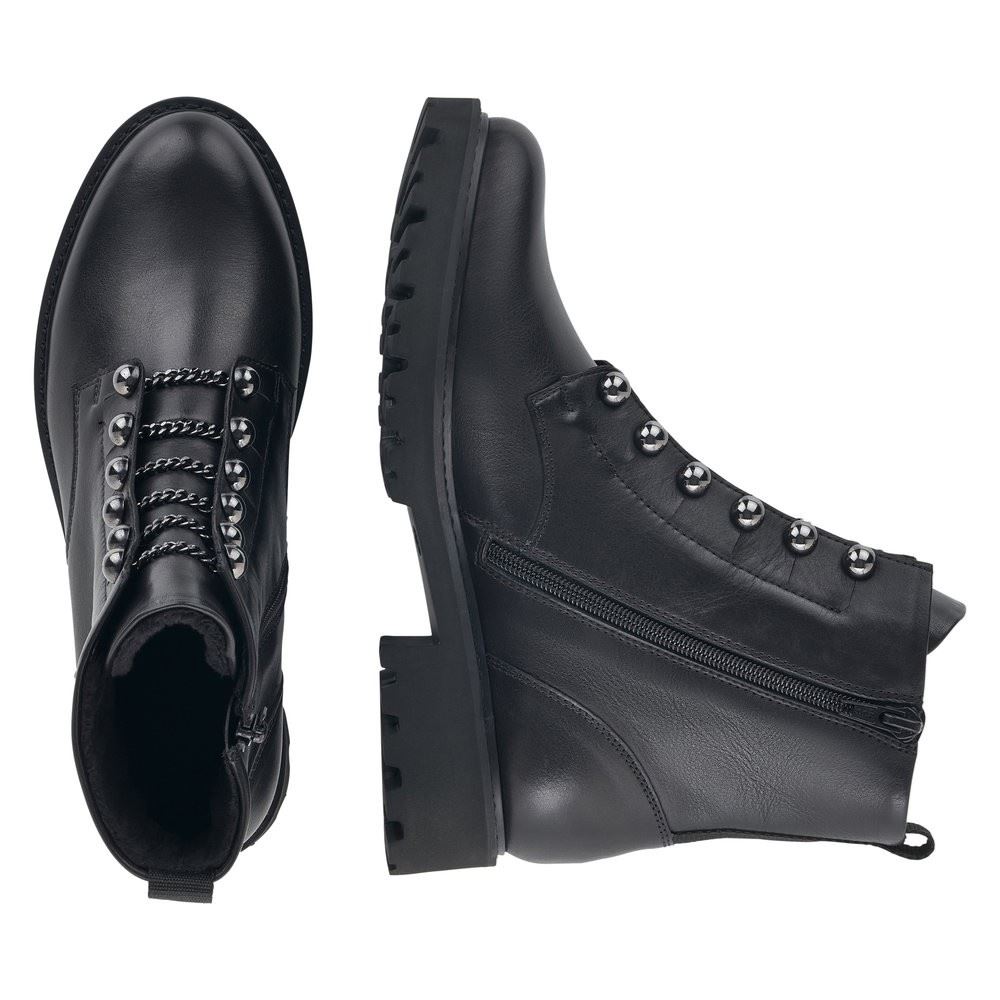 Remonte Damen Boots Kettendetails Leder schwarz S22 D8670-01 