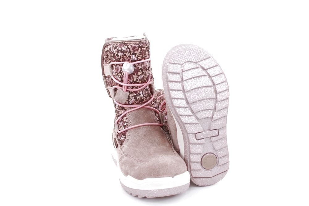 IMAC Kinder- Mädchen- Stiefel Schnellschnürung TEX- Membran Warmfutter Blumenmuster beige S22 281438 30 | marmotta rosa | 